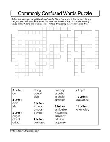 Commonly Confused Words Puzzle 03